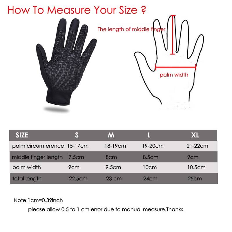 Anti-Slip Warm Touchscreen Cycling Gloves Color : Black|Sky Blue|Hot Pink|Purple|Orange|Dark Blue Anti-Slip Warm Touchscreen Cycling Gloves Color : Black|Sky Blue|Hot Pink|Purple|Orange|Dark Blue