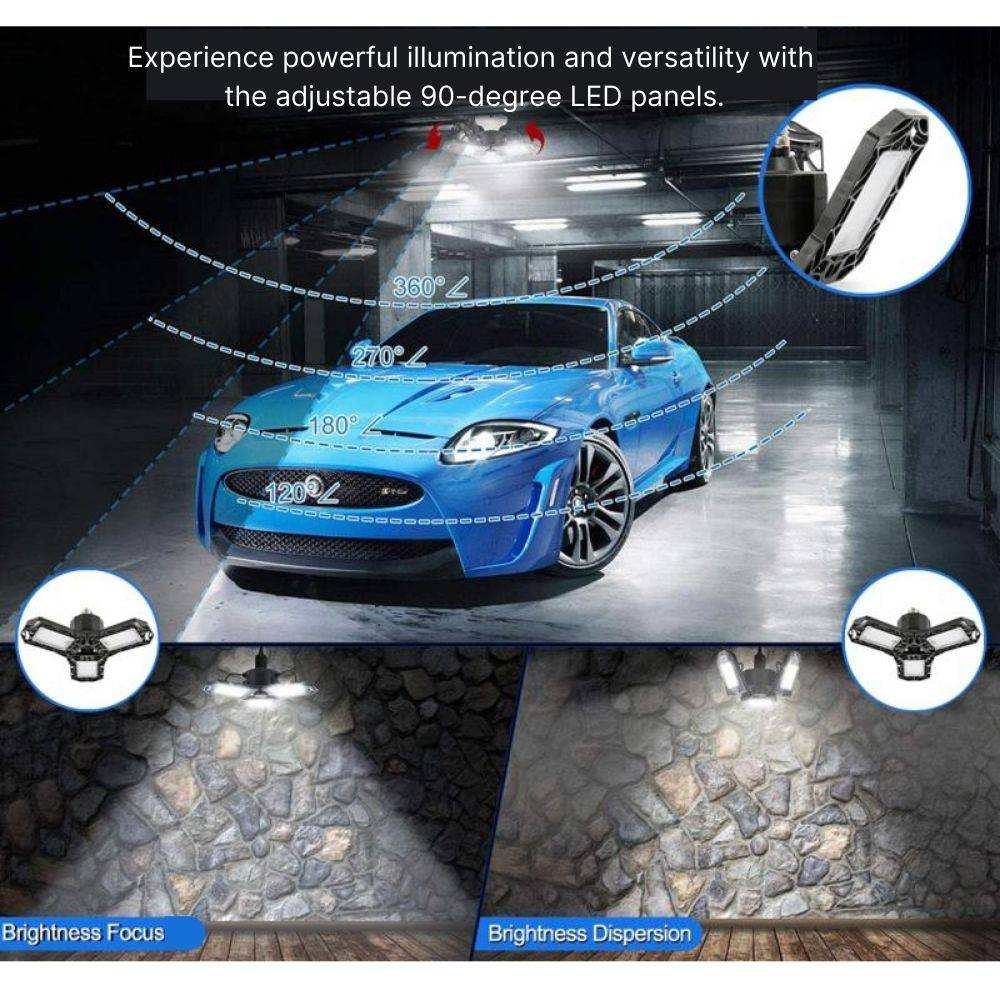 360º Triple Garage Light Auto Parts & Tools Color : Blue|Black|White 360º Triple Garage Light Auto Parts & Tools Color : Blue|Black|White