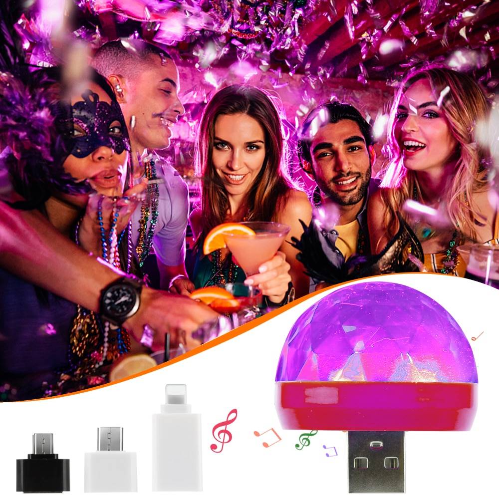 Mini USB Disco Light Best Sellers Car Accessories Plug Type : With Android Adapter|With Apple Adapter|With Type C Adapter Mini USB Disco Light Best Sellers Car Accessories Plug Type : With Android Adapter|With Apple Adapter|With Type C Adapter