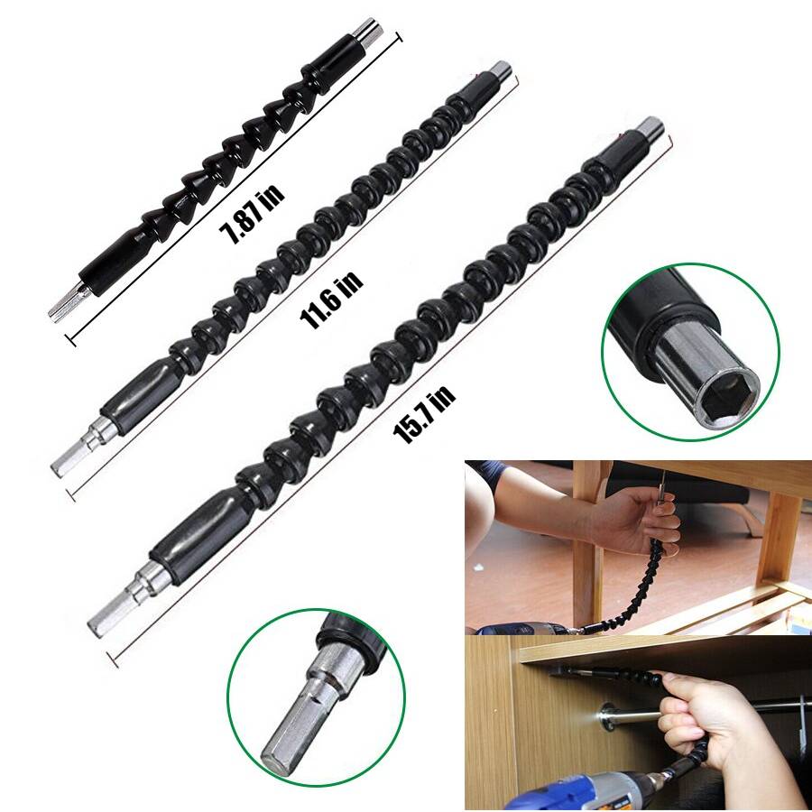 Flexi Shaft Drill Extension Auto Parts & Tools Length : 200mm|295mm|400mm Flexi Shaft Drill Extension Auto Parts & Tools Length : 200mm|295mm|400mm