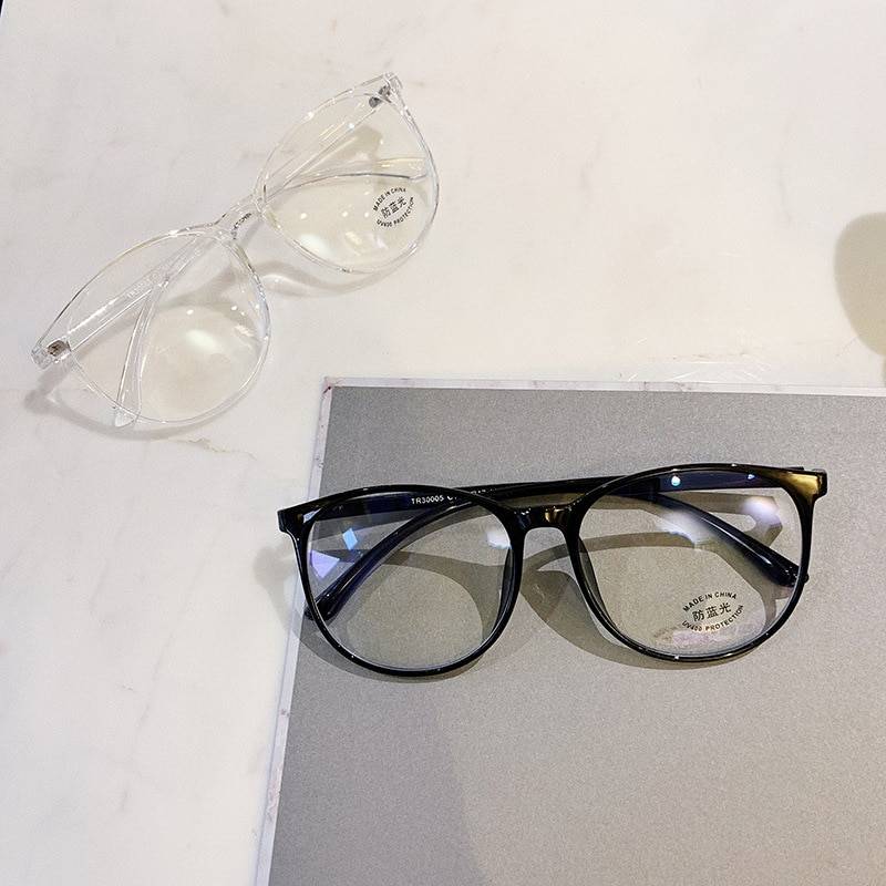 Transparent Anti Blue Light Rounded Glasses Transparent Anti Blue Light Rounded Glasses