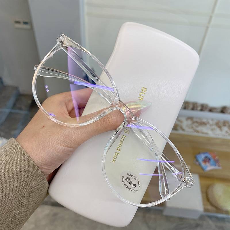 Transparent Anti Blue Light Rounded Glasses Transparent Anti Blue Light Rounded Glasses