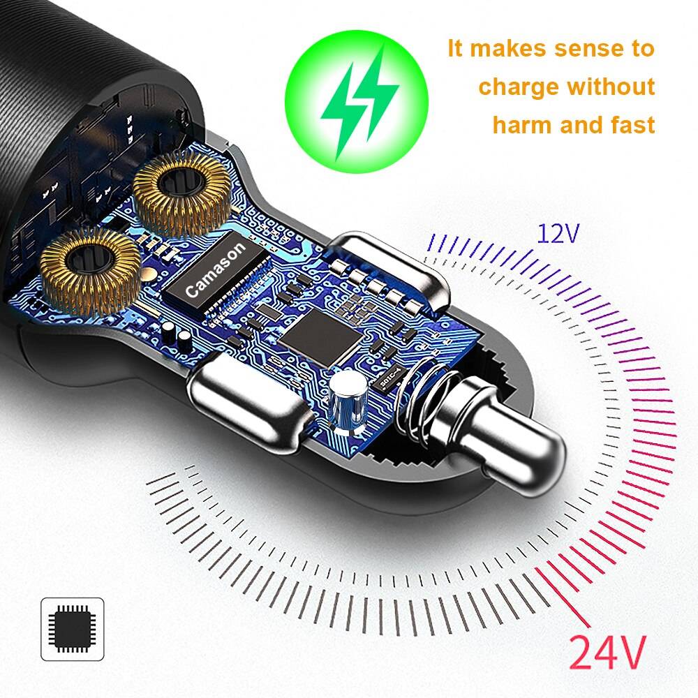 Camason 45W QC3.0 Fast USB Type-C Car Charger Auto Parts & Tools Color Name : 24W Charger|45W Charger Camason 45W QC3.0 Fast USB Type-C Car Charger Auto Parts & Tools Color Name : 24W Charger|45W Charger