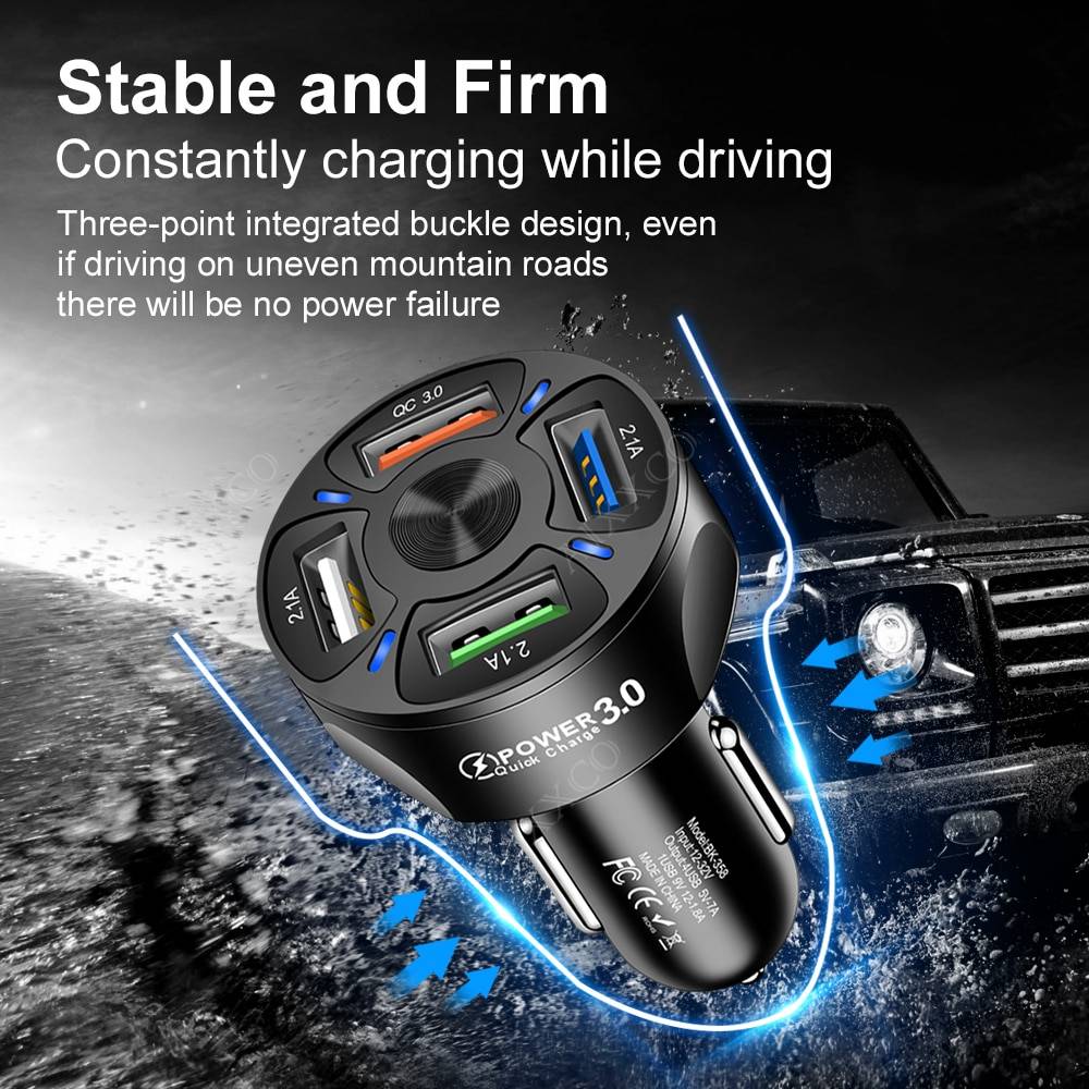 AIXXCO Fast Charging QC3.0 5-Port USB Car Charger Auto Parts & Tools Color : USB Car Charger AIXXCO Fast Charging QC3.0 5-Port USB Car Charger Auto Parts & Tools Color : USB Car Charger