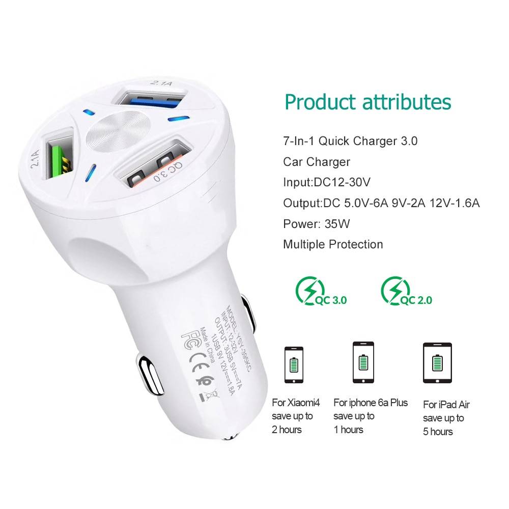 AIXXCO Fast Charging QC3.0 5-Port USB Car Charger Auto Parts & Tools Color : USB Car Charger AIXXCO Fast Charging QC3.0 5-Port USB Car Charger Auto Parts & Tools Color : USB Car Charger