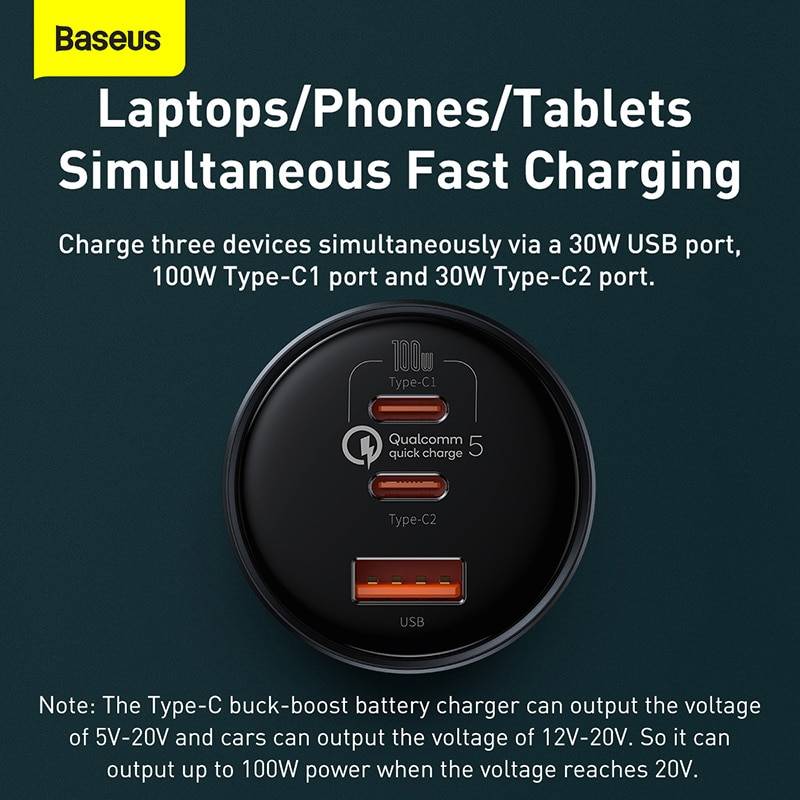 Baseus 160W Qualcom QC 5.0 Fast Car Charger Auto Parts & Tools Ships From : China|Poland|SPAIN|Russian Federation Baseus 160W Qualcom QC 5.0 Fast Car Charger Auto Parts & Tools Ships From : China|Poland|SPAIN|Russian Federation