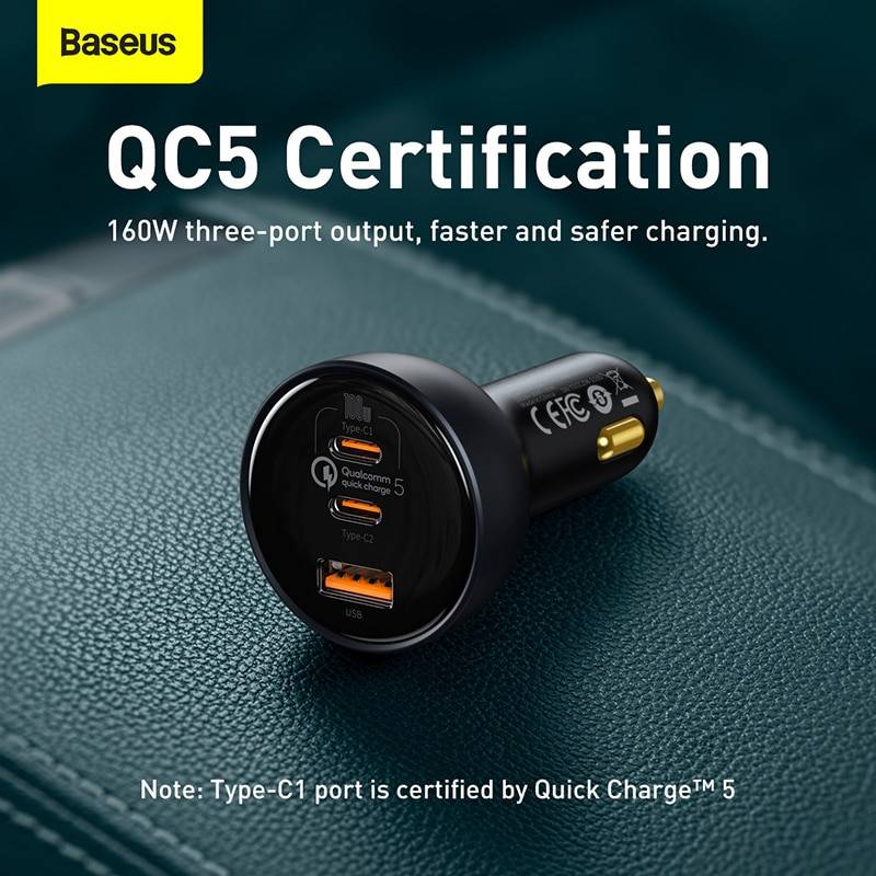 Baseus 160W Qualcom QC 5.0 Fast Car Charger Auto Parts & Tools Ships From : China|Poland|SPAIN|Russian Federation Baseus 160W Qualcom QC 5.0 Fast Car Charger Auto Parts & Tools Ships From : China|Poland|SPAIN|Russian Federation