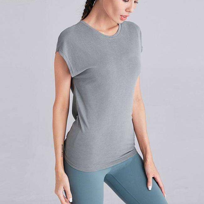 Women’s Breathable Quick Dry Loose Yoga Top Color : Gray Green|Purple|Light Gray|Red Women's Breathable Quick Dry Loose Yoga Top Color : Gray Green|Purple|Light Gray|Red