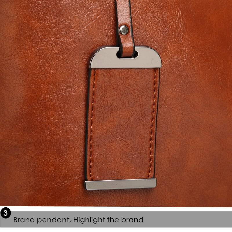 Waxing Leather bucket bag Simple Double strap handbag shoulder bags For Women 2020 All-Purpose Shopping tote sac bolsa feminina