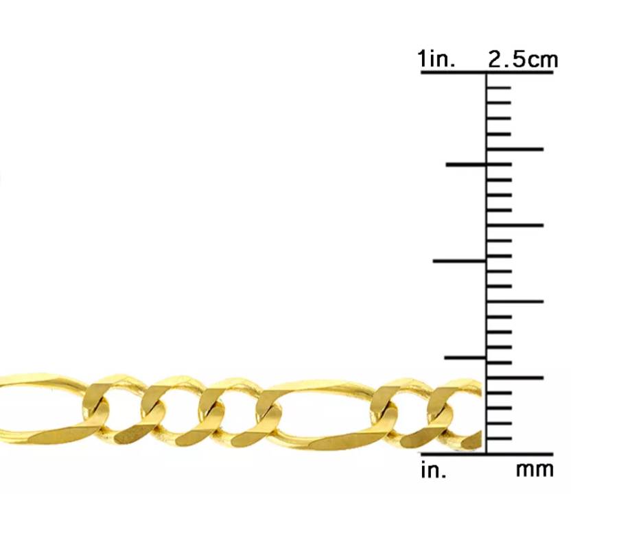 20” LUXURMAN Solid 10k Gold Figaro Chain For Men & Women 5mm Wide Best Seller Gadgets Clothing 20” LUXURMAN Solid 10k Gold Figaro Chain For Men & Women 5mm Wide Best Seller Gadgets Clothing
