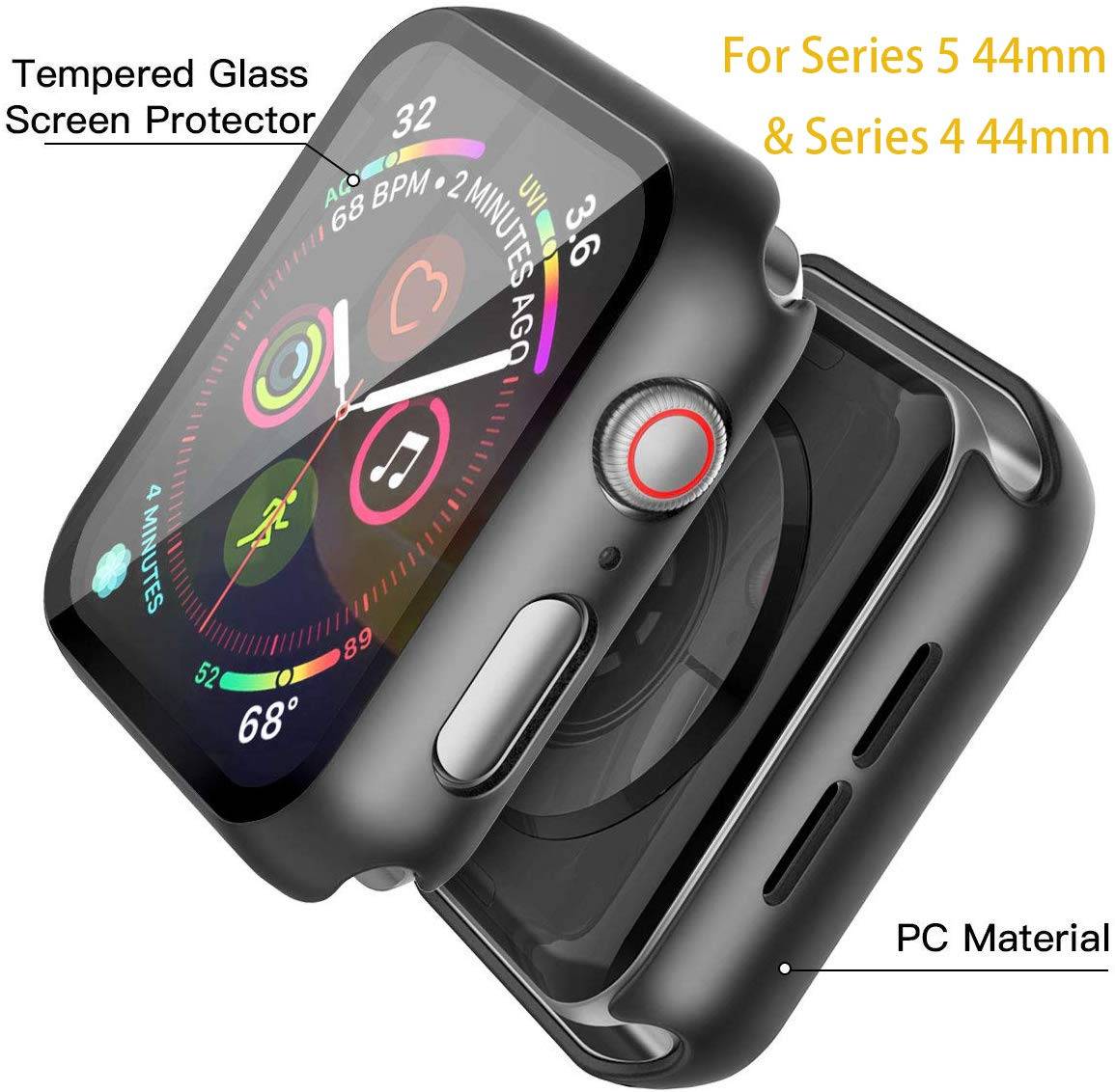 Glass+Cover For Apple watch Series 5 3 4 6 SE bumper+Screen Protector Apple Watch Case 44mm 40mm iWatch 42mm 38mm Accessorie