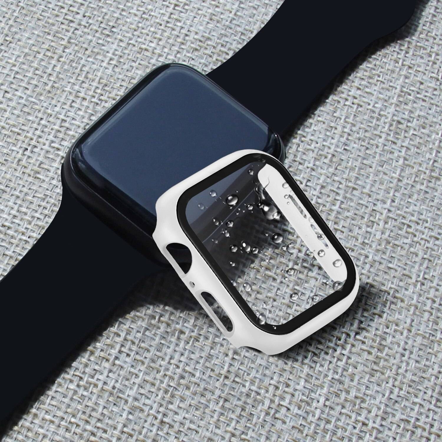 Glass+Cover For Apple watch Series 5 3 4 6 SE bumper+Screen Protector Apple Watch Case 44mm 40mm iWatch 42mm 38mm Accessorie