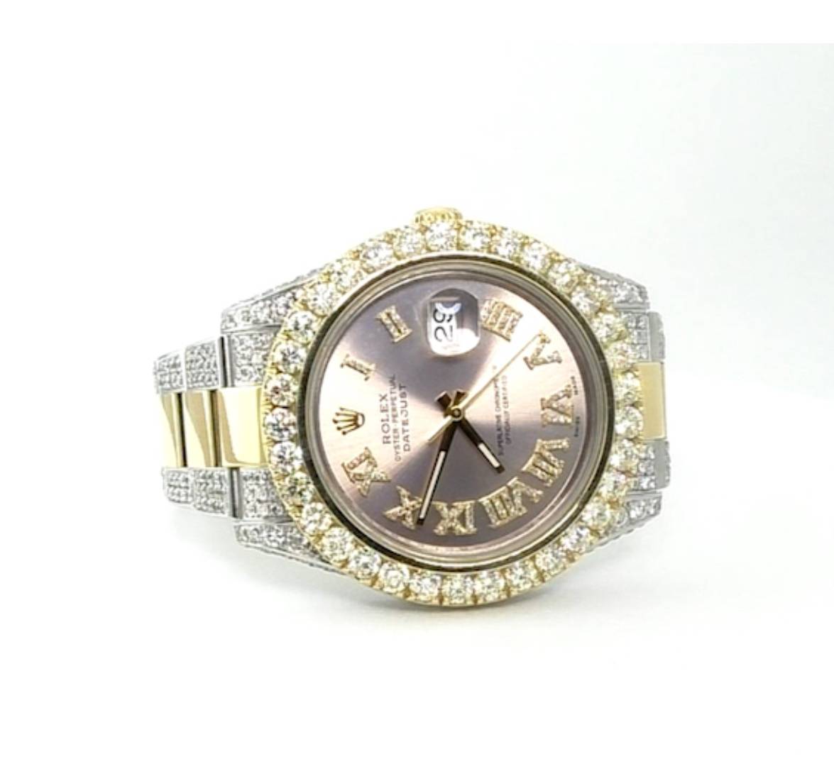 Iced-Out Two-Tone Rolex Oyster Perpetual Datejust Mens Diamond Watch 15ct Best Seller Gadgets Home, Household & Industrial Products Iced-Out Two-Tone Rolex Oyster Perpetual Datejust Mens Diamond Watch 15ct Best Seller Gadgets Home, Household & Industrial Products