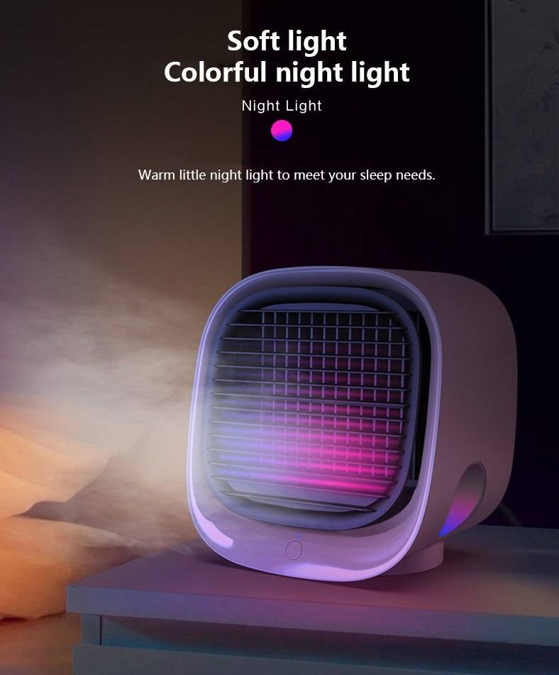 USB Desk Mini Fan Portable Air Cooler Fan Air Conditioner Light Desktop Air Cooling Fan Humidifier Purifier For Office Bedroom Color : NEW 3|NEW 4|NEW 2|NEW 1 USB Desk Mini Fan Portable Air Cooler Fan Air Conditioner Light Desktop Air Cooling Fan Humidifier Purifier For Office Bedroom Color : NEW 3|NEW 4|NEW 2|NEW 1