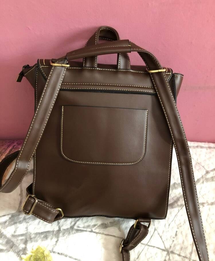 Vintage Backpack Female Pu Leather Bag Women's Backpack Fashion School Bag for Girls High Quality Leisure Shoulder Bag Sac A Dos