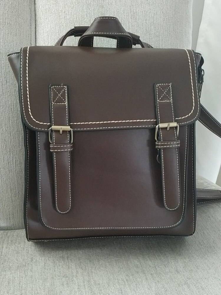 Vintage Backpack Female Pu Leather Bag Women's Backpack Fashion School Bag for Girls High Quality Leisure Shoulder Bag Sac A Dos