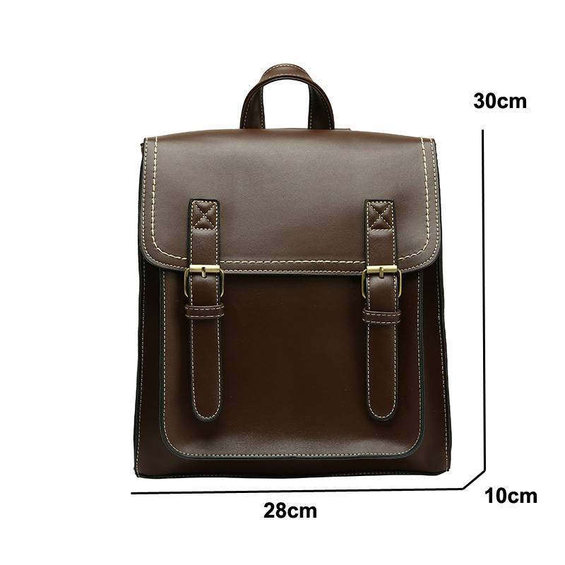 Vintage Backpack Female Pu Leather Bag Women's Backpack Fashion School Bag for Girls High Quality Leisure Shoulder Bag Sac A Dos