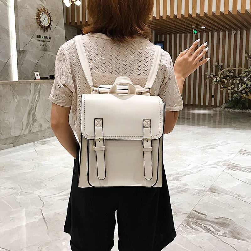 Vintage Backpack Female Pu Leather Bag Women's Backpack Fashion School Bag for Girls High Quality Leisure Shoulder Bag Sac A Dos