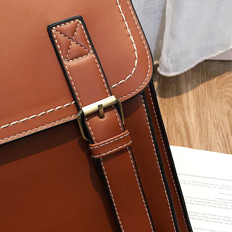 Vintage Backpack Female Pu Leather Bag Women's Backpack Fashion School Bag for Girls High Quality Leisure Shoulder Bag Sac A Dos