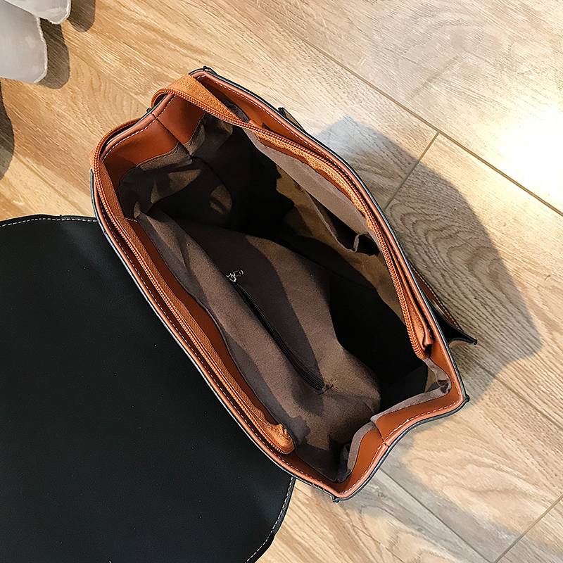 Vintage Backpack Female Pu Leather Bag Women's Backpack Fashion School Bag for Girls High Quality Leisure Shoulder Bag Sac A Dos