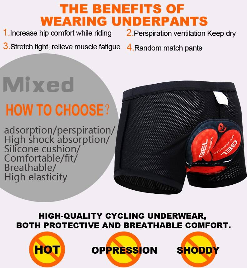 X-Tiger Cycling Underwear Upgrade 5D Padded Cycling Shorts 100% Lycra Shockproof MTB Bicycle Shorts Road Bike Shorts X-Tiger Cycling Underwear Upgrade 5D Padded Cycling Shorts 100% Lycra Shockproof MTB Bicycle Shorts Road Bike Shorts