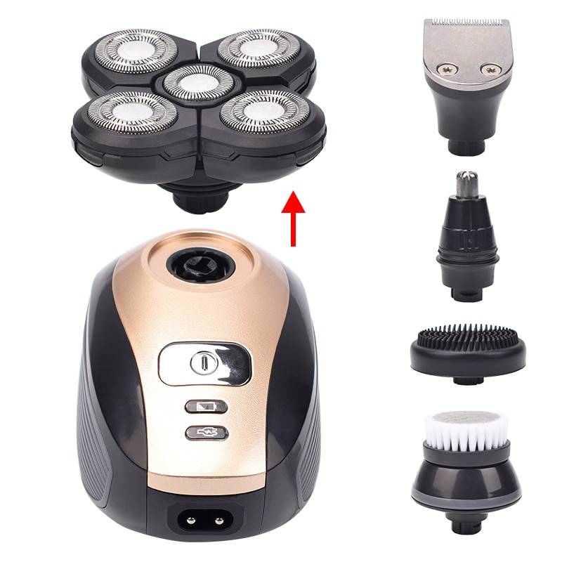 5 In 1 4D Men's Rechargeable Bald Head Electric Shaver 5 Floating Heads Beard Nose Ear Hair Trimmer Razor Clipper Facial Brush Ships From : Russian Federation|China 5 In 1 4D Men's Rechargeable Bald Head Electric Shaver 5 Floating Heads Beard Nose Ear Hair Trimmer Razor Clipper Facial Brush Ships From : Russian Federation|China