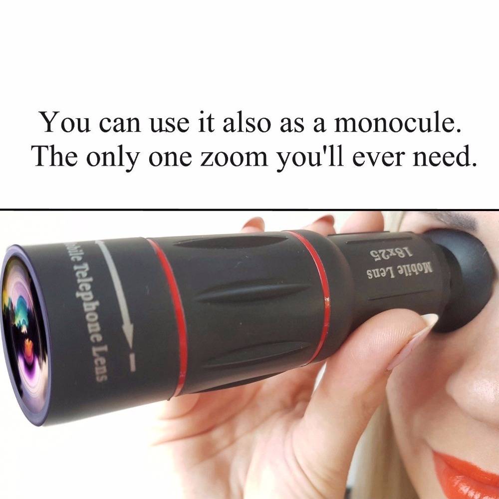 APEXEL Universal 18x25 Monocular Zoom HD Optical Cell Phone Lens Observing Survey 18X telephoto lens with tripod for Smartphone APEXEL Universal 18x25 Monocular Zoom HD Optical Cell Phone Lens Observing Survey 18X telephoto lens with tripod for Smartphone