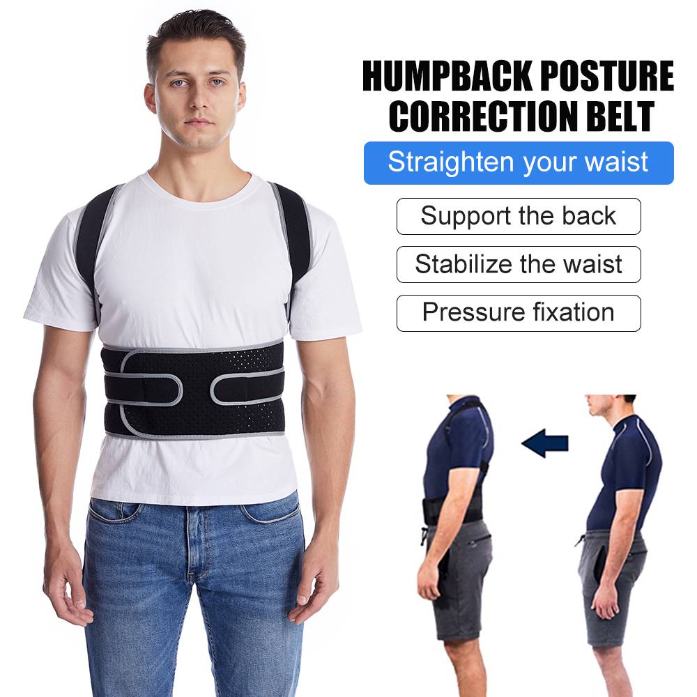 Adjustable Straight Back Shoulder Posture Corrector Lumbar Brace Spine Support Correction Home Office School Shoulder Neck Brace