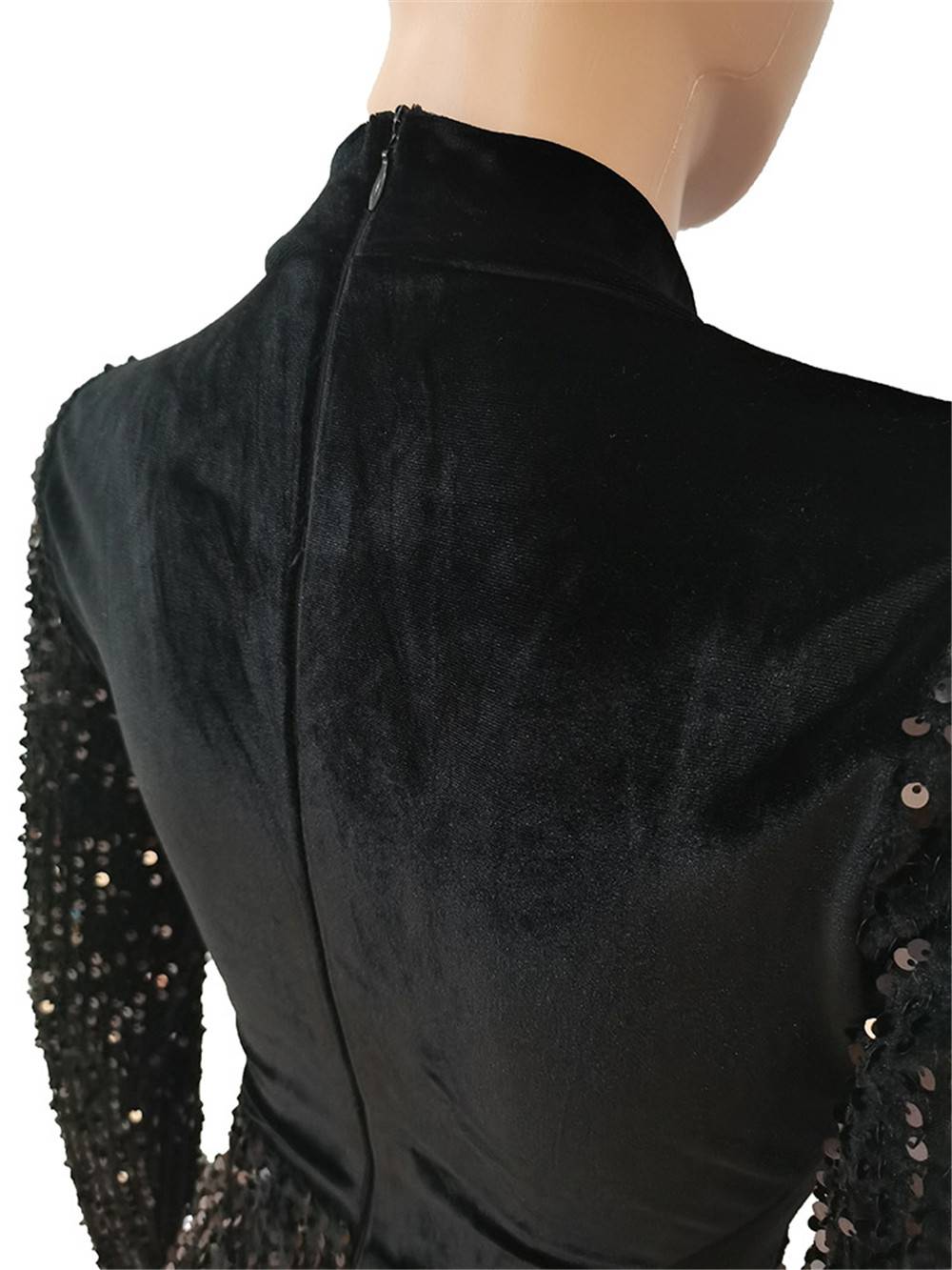 Autumn Winter Velvet Mesh Sheer Sparkly Elegant Christmas Dresses for Women Long Sleeve Nightout Evening Bodycon Mini Dress Club