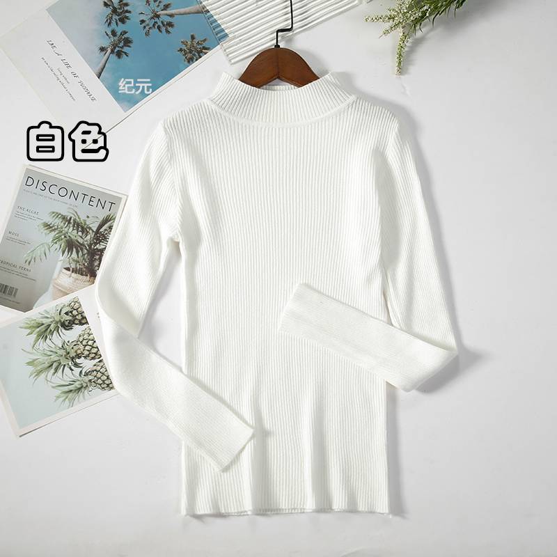 Bornladies Autumn Winter Basic Turtleneck Knitting Bottoming Warm Sweaters 2022 Women's Pullovers Solid Minimalist Cheap Tops