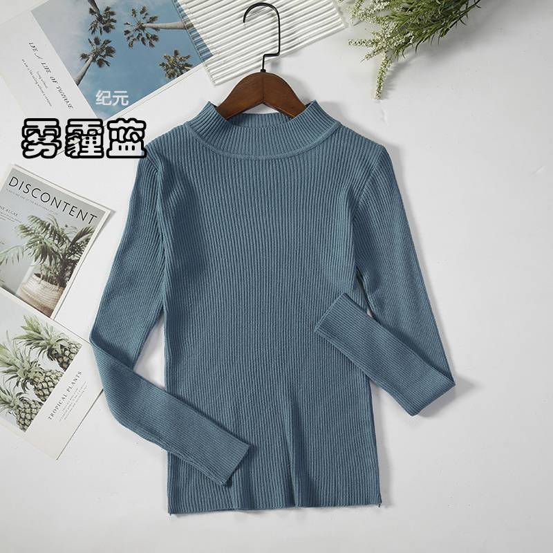Bornladies Autumn Winter Basic Turtleneck Knitting Bottoming Warm Sweaters 2022 Women's Pullovers Solid Minimalist Cheap Tops