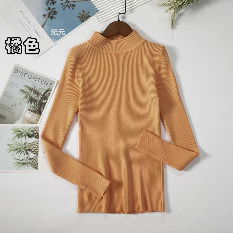 Bornladies Autumn Winter Basic Turtleneck Knitting Bottoming Warm Sweaters 2022 Women's Pullovers Solid Minimalist Cheap Tops