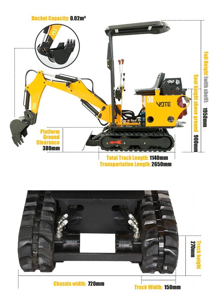 Chinese Equipment Smallest 0.8Ton Mini Digger Gargen CE Farm Backhoe Small Hydraulic Excavator Crawler Excavator 0.8 Ton Chinese Equipment Smallest 0.8Ton Mini Digger Gargen CE Farm Backhoe Small Hydraulic Excavator Crawler Excavator 0.8 Ton