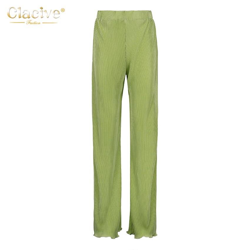 Clacive Causal Loose Home Suit Autumn Long Sleeve Blouse With High Wasit Pants Set Women Elegant Pleated Beige 2 Piece Pant Sets Clacive Causal Loose Home Suit Autumn Long Sleeve Blouse With High Wasit Pants Set Women Elegant Pleated Beige 2 Piece Pant Sets