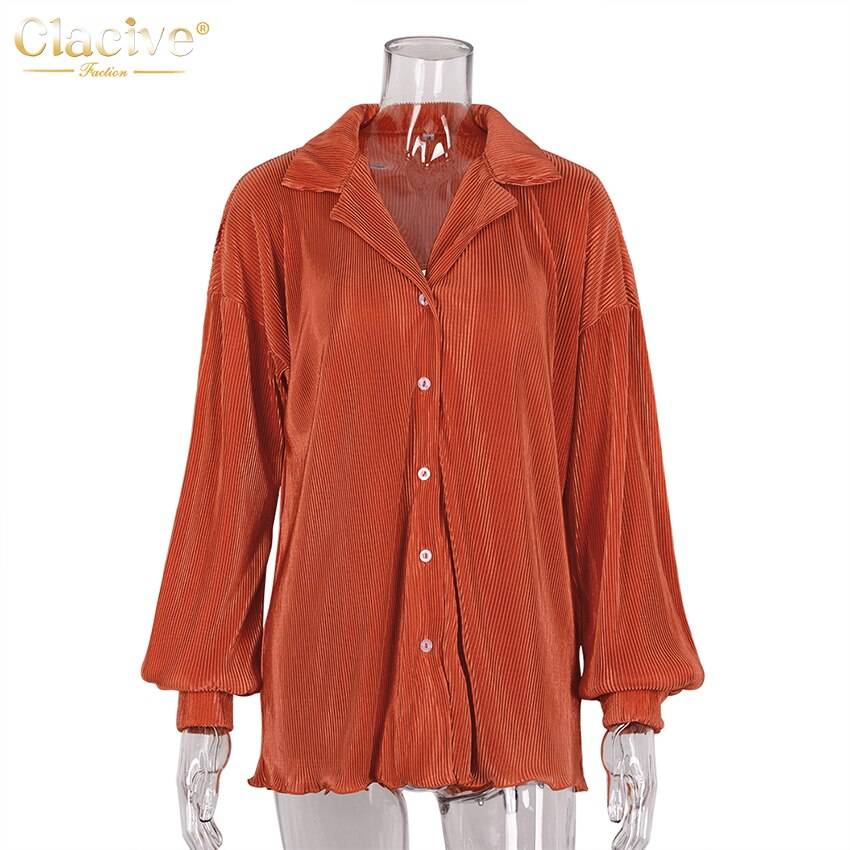 Clacive Causal Loose Home Suit Autumn Long Sleeve Blouse With High Wasit Pants Set Women Elegant Pleated Beige 2 Piece Pant Sets Clacive Causal Loose Home Suit Autumn Long Sleeve Blouse With High Wasit Pants Set Women Elegant Pleated Beige 2 Piece Pant Sets