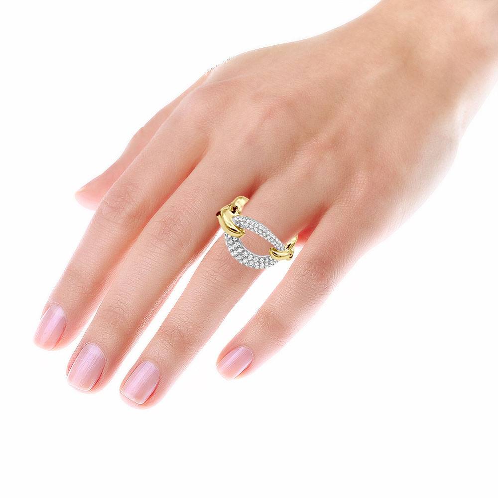 Luxurman 14k Gold Cuban Link Chain Design Ladies Diamond Cocktail Ring 0.6ct Precious Jewelry Precious Metals & Minerals Color : Yellow|White|Rose Pink Luxurman 14k Gold Cuban Link Chain Design Ladies Diamond Cocktail Ring 0.6ct Precious Jewelry Precious Metals & Minerals Color : Yellow|White|Rose Pink