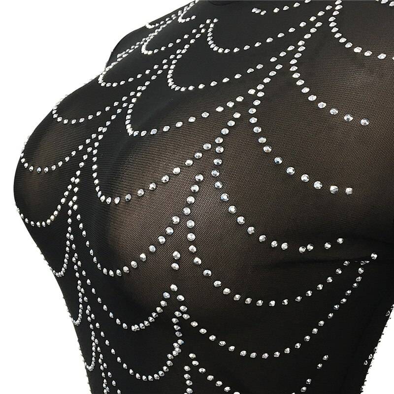 Sparkly Crystal Rhinestone Bodycon Maxi Dress Women Wedding Evening Long Sleeve Mesh See Through Night Party Club Birthday Dress Color : Black|Gold Sparkly Crystal Rhinestone Bodycon Maxi Dress Women Wedding Evening Long Sleeve Mesh See Through Night Party Club Birthday Dress Color : Black|Gold