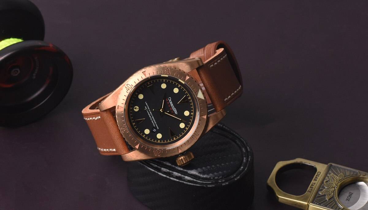 Hruodland Dreamstar Solid CuSn8 Bronze Diving Men's Watches SW200 Sapphire Glass 20ATM Automatic Mechanical Wrist Watch for Male