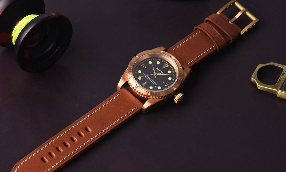 Hruodland Dreamstar Solid CuSn8 Bronze Diving Men's Watches SW200 Sapphire Glass 20ATM Automatic Mechanical Wrist Watch for Male