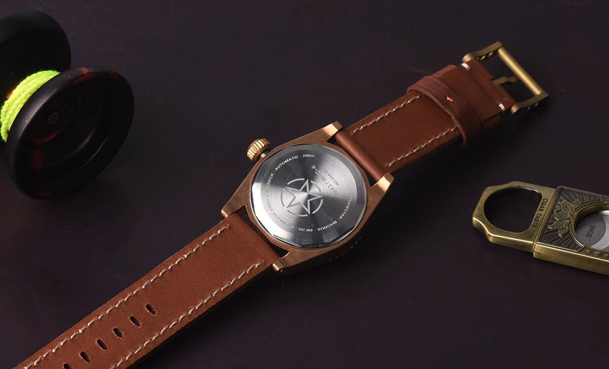 Hruodland Dreamstar Solid CuSn8 Bronze Diving Men's Watches SW200 Sapphire Glass 20ATM Automatic Mechanical Wrist Watch for Male