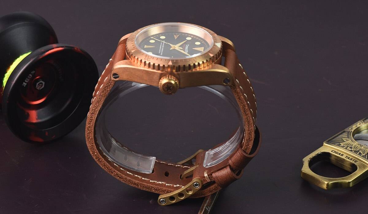 Hruodland Dreamstar Solid CuSn8 Bronze Diving Men's Watches SW200 Sapphire Glass 20ATM Automatic Mechanical Wrist Watch for Male