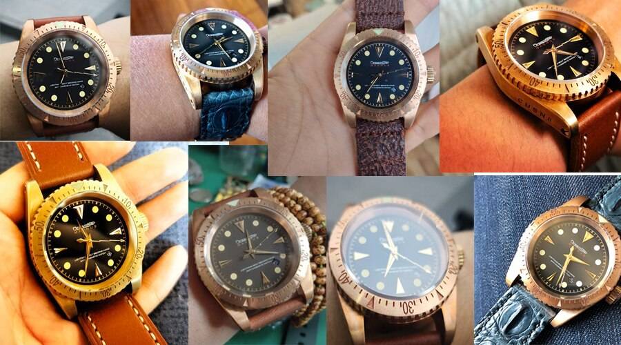 Hruodland Dreamstar Solid CuSn8 Bronze Diving Men's Watches SW200 Sapphire Glass 20ATM Automatic Mechanical Wrist Watch for Male