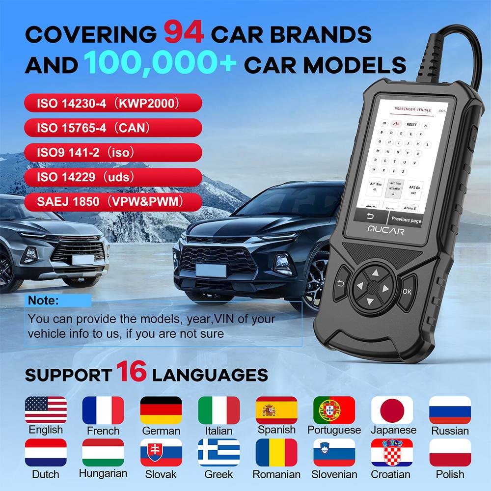 MUCAR CDE900 OBD2 Car Diagnostic Tool Engine TCM ABS SRS System Auto Car Code Reader for Mechanics Scanner Lifetime Free Upgrade Ships From : China|United States|SPAIN|Russian Federation|France MUCAR CDE900 OBD2 Car Diagnostic Tool Engine TCM ABS SRS System Auto Car Code Reader for Mechanics Scanner Lifetime Free Upgrade Ships From : China|United States|SPAIN|Russian Federation|France