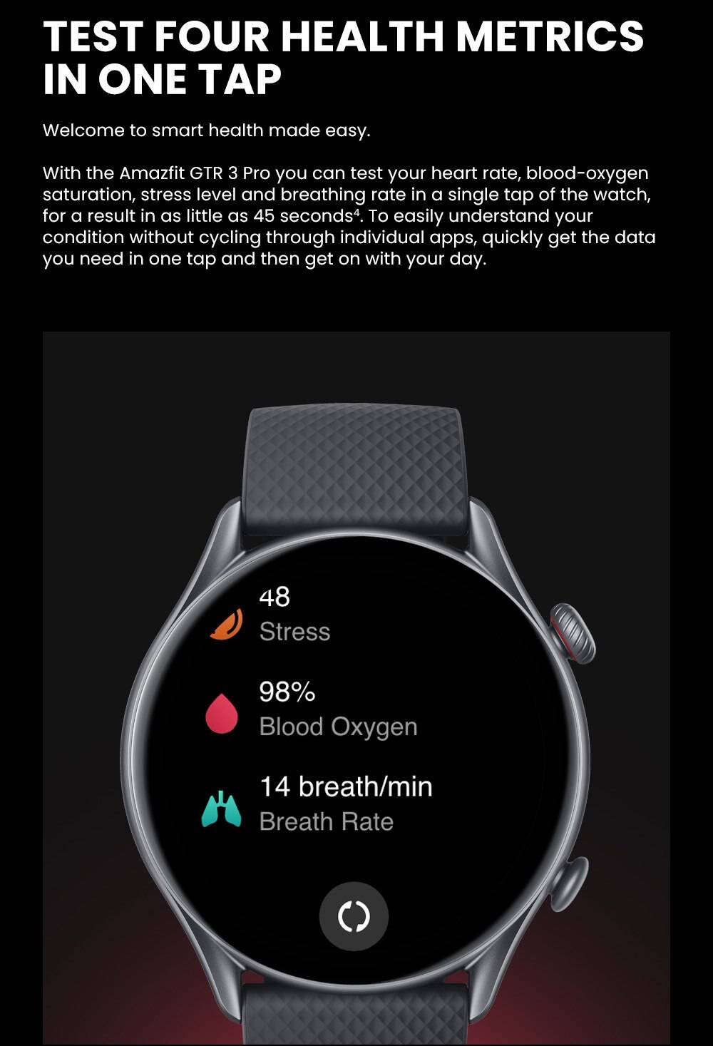 New Amazfit GTR 3 Pro GTR3 Pro GTR-3 Pro Smartwatch AMOLED Display Zepp OS App 12-day Battery Life Watch for Andriod