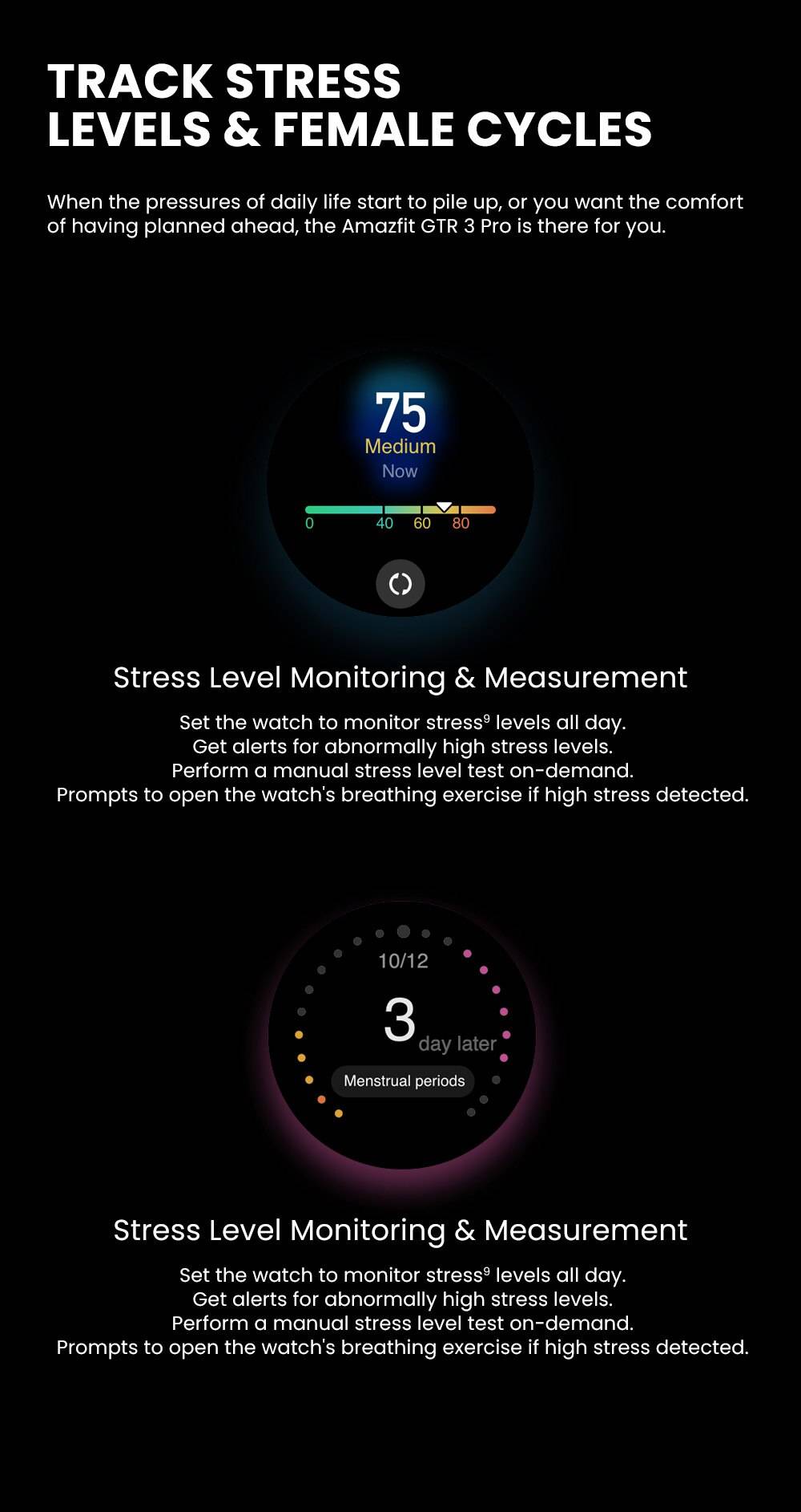 New Amazfit GTR 3 Pro GTR3 Pro GTR-3 Pro Smartwatch AMOLED Display Zepp OS App 12-day Battery Life Watch for Andriod