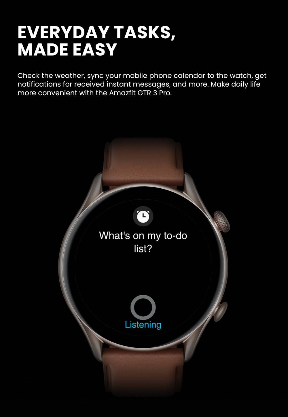 New Amazfit GTR 3 Pro GTR3 Pro GTR-3 Pro Smartwatch AMOLED Display Zepp OS App 12-day Battery Life Watch for Andriod