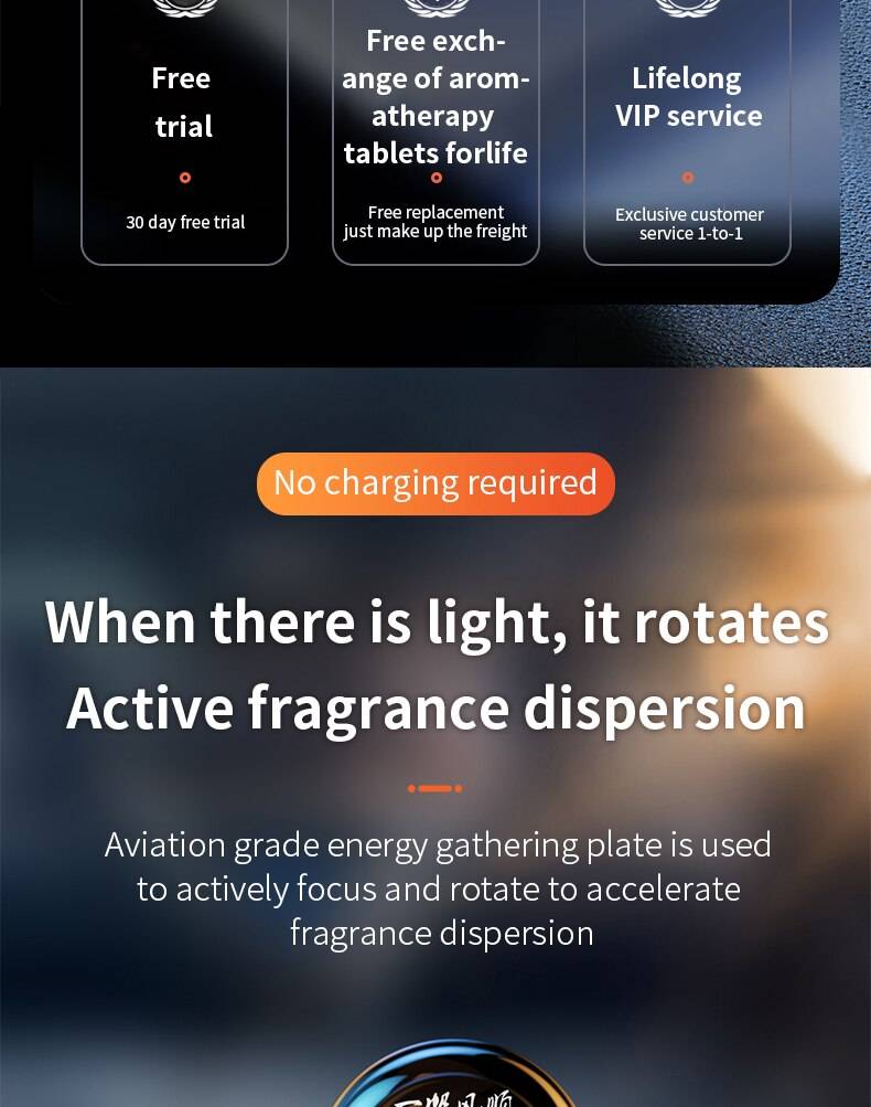 Solar Car Air Freshener Rotating Aromatherapy Diffusing Accessories Interior Durable Original Perfume For Men And Women