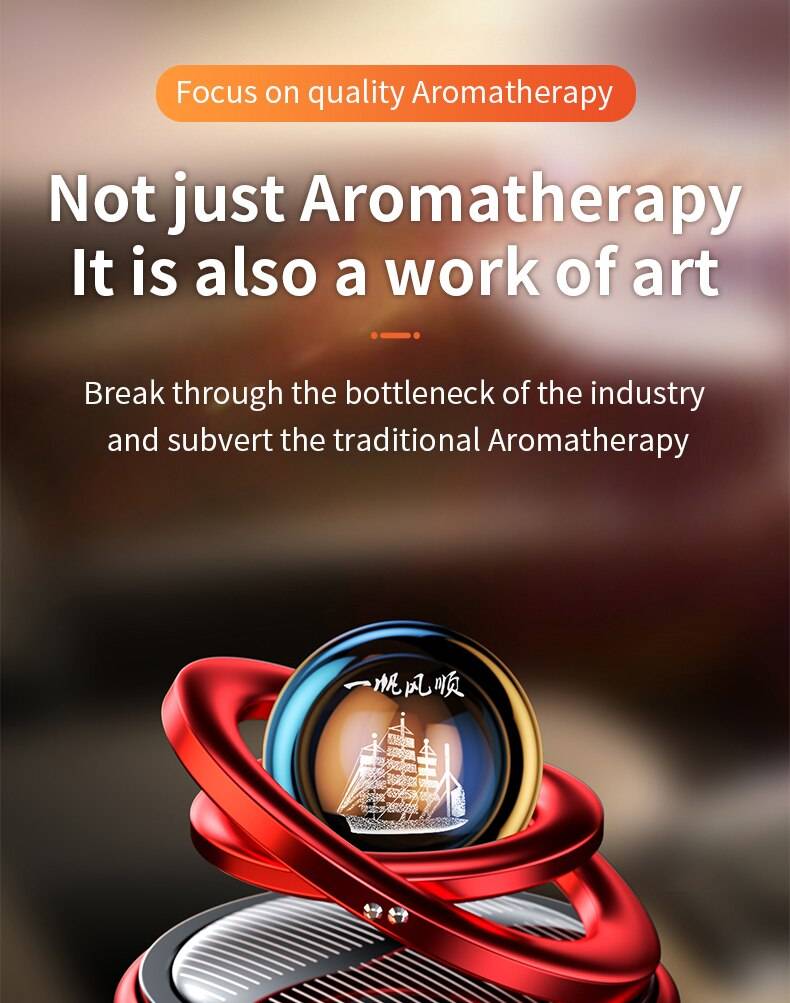 Solar Car Air Freshener Rotating Aromatherapy Diffusing Accessories Interior Durable Original Perfume For Men And Women