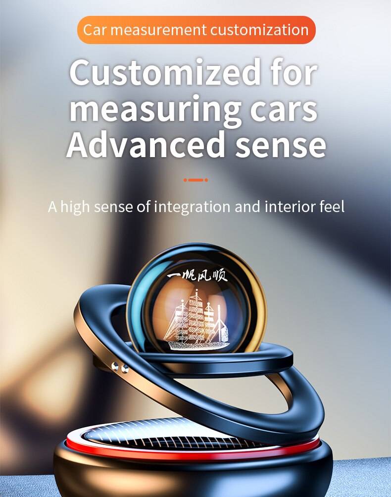 Solar Car Air Freshener Rotating Aromatherapy Diffusing Accessories Interior Durable Original Perfume For Men And Women