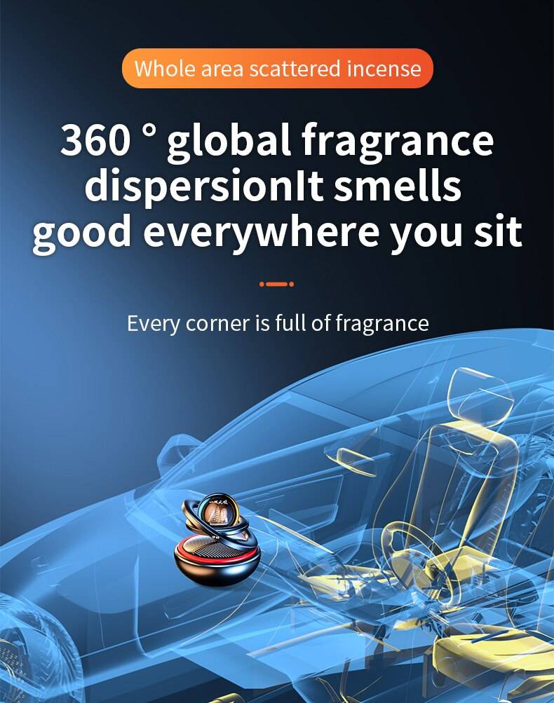 Solar Car Air Freshener Rotating Aromatherapy Diffusing Accessories Interior Durable Original Perfume For Men And Women